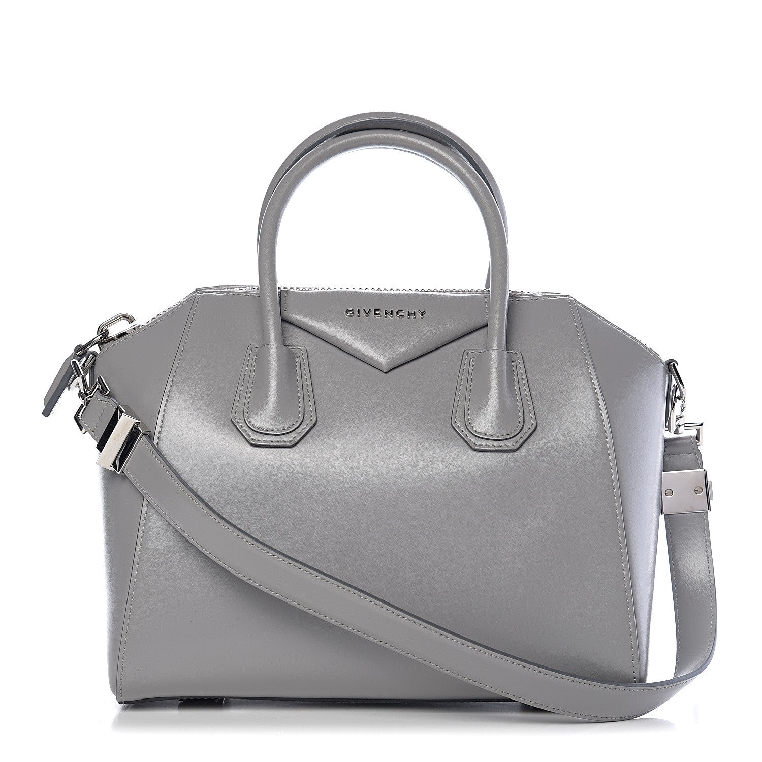 Givenchy Shiny Lord Calfskin Small Antigona Pearl Grey 1 of 9