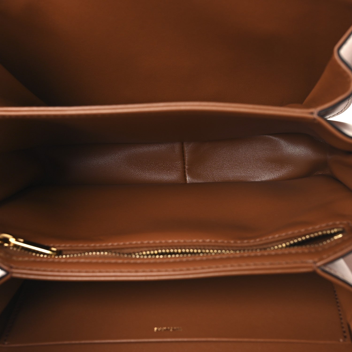 Celine Triomphe Canvas Calfskin Medium Triomphe Bag Tan 5 of 10