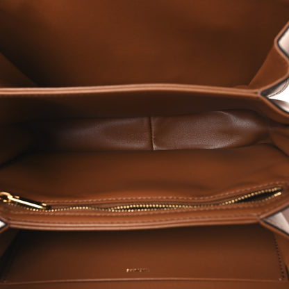 Celine Triomphe Canvas Calfskin Medium Triomphe Bag Tan 5 of 10