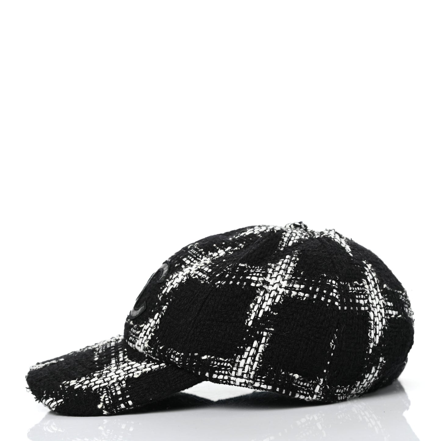 Tweed Cap Hat M Black White