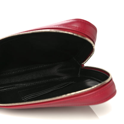 Balenciaga Shiny Day Calfskin M Triangle Pouch Rouge Grenat 5 of 13