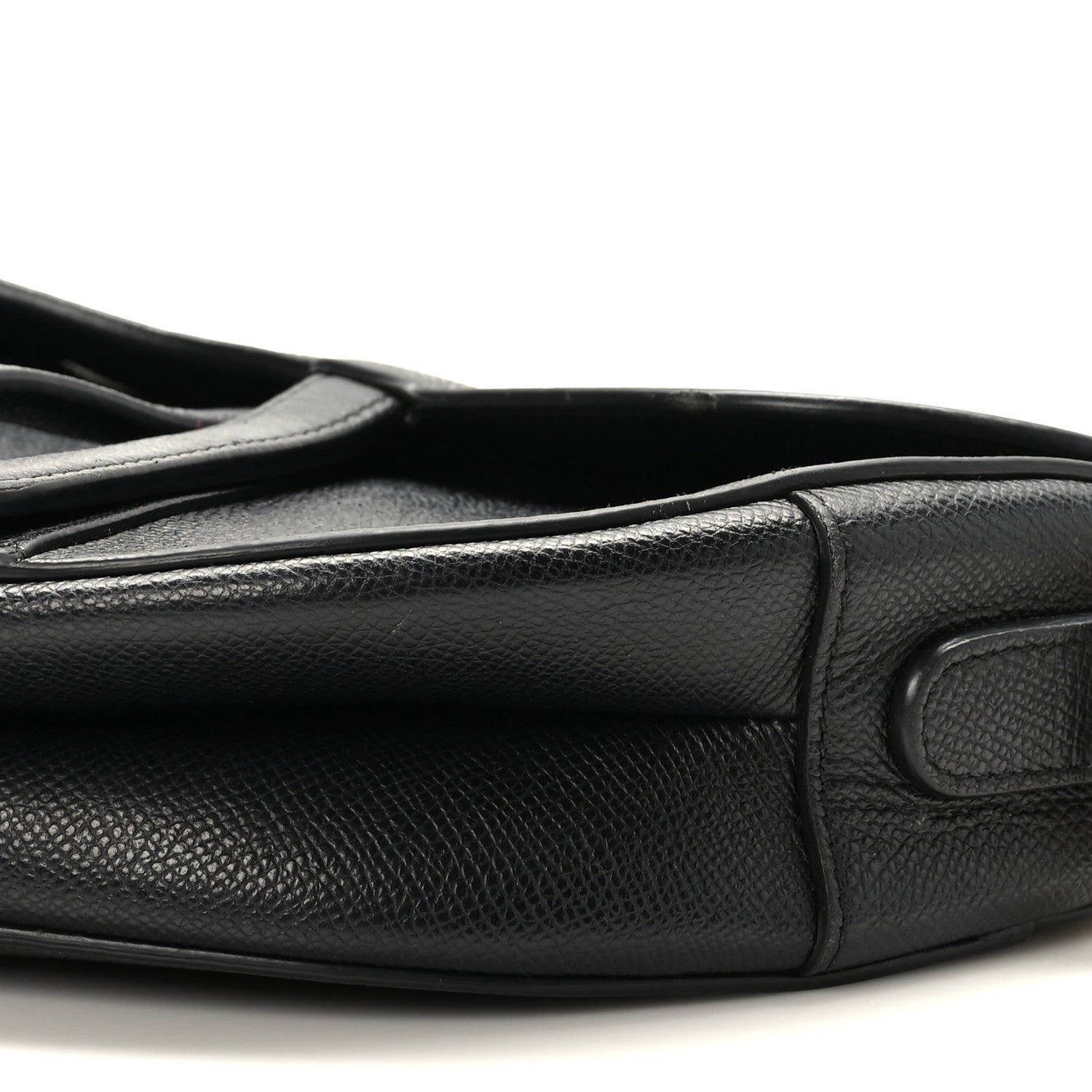 Christian Dior Grained Calfskin Saddle Bag Black 9 of 10