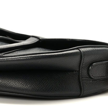 Christian Dior Grained Calfskin Saddle Bag Black 9 of 10