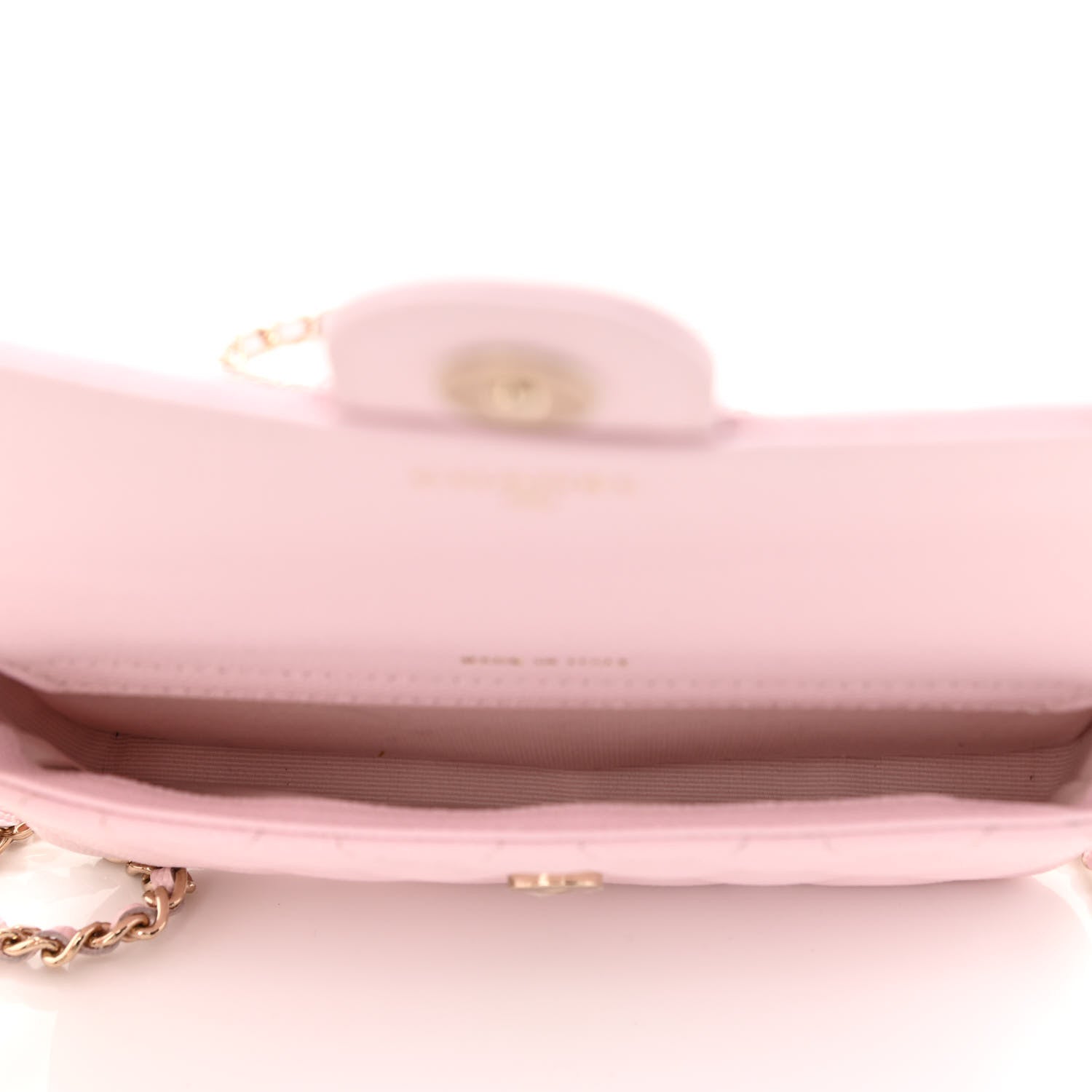 Chanel Caviar Quilted Flap Phone Holder With Chain Light Pink 5 of 13