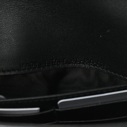 Christian Dior Grained Calfskin Saddle Chain Wallet Pouch Black 9 of 10