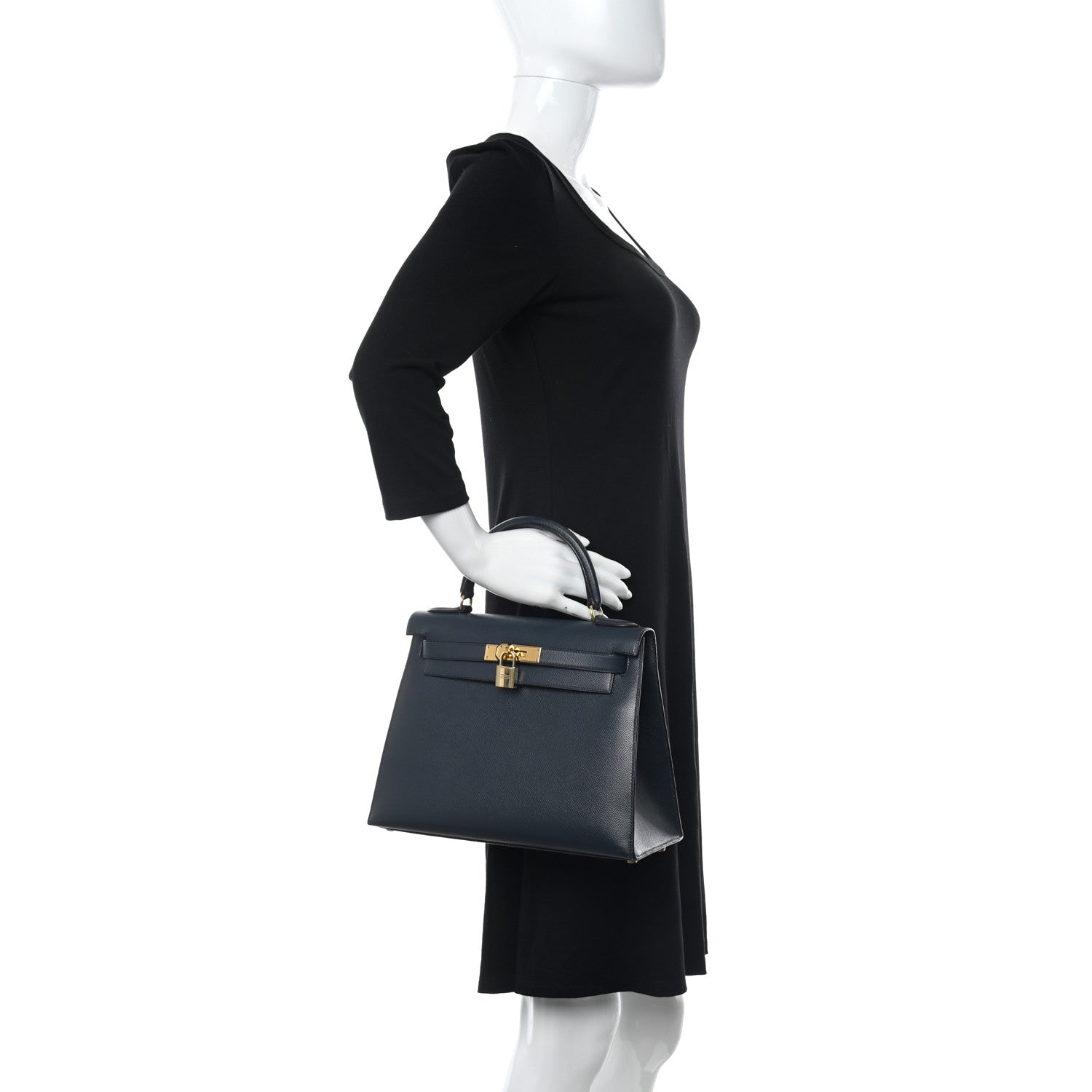Hermes Courchevel Kelly Sellier 28 Bleu Marine 2 of 18
