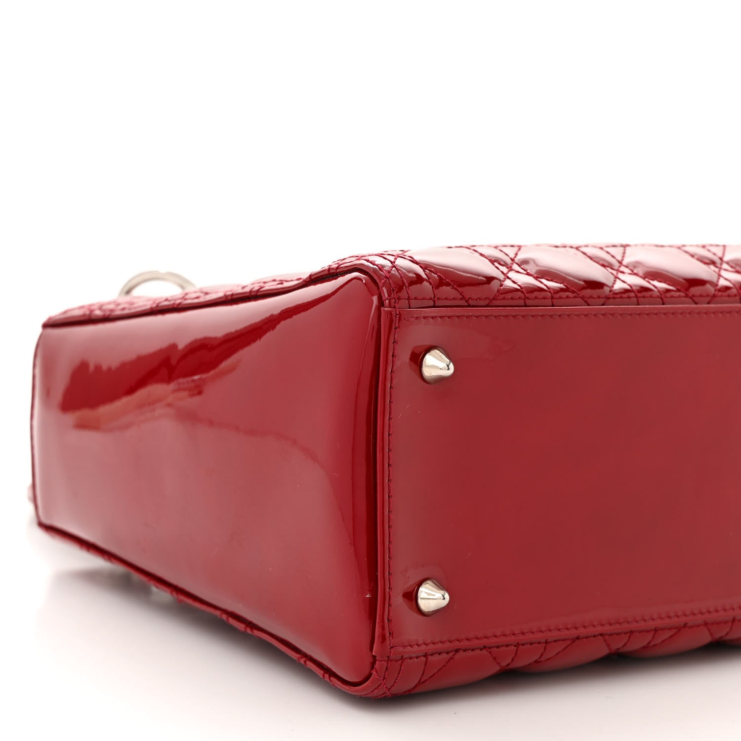 Christian Dior Patent Cannage Medium Lady Dior Red 8 of 9