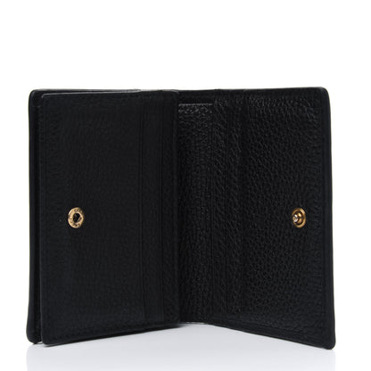 Gucci Pebbled Calfskin Animalier Card Case Black 3 of 4