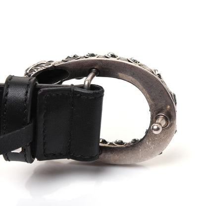 Gucci Moon Calfskin Crystal Dionysus 30mm Belt 85 34 Black Black Diamond 7 of 7