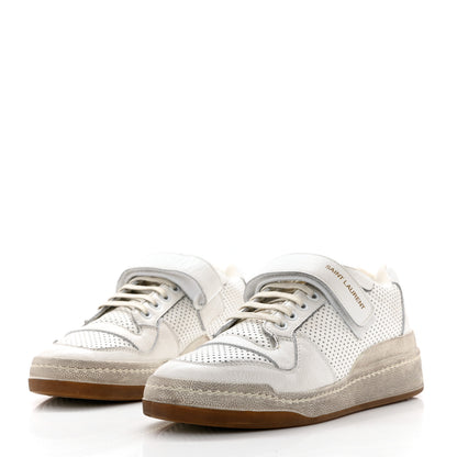 Saint Laurent Calfskin Perforated Womens SL24 Sneakers 37 White 3 of 9