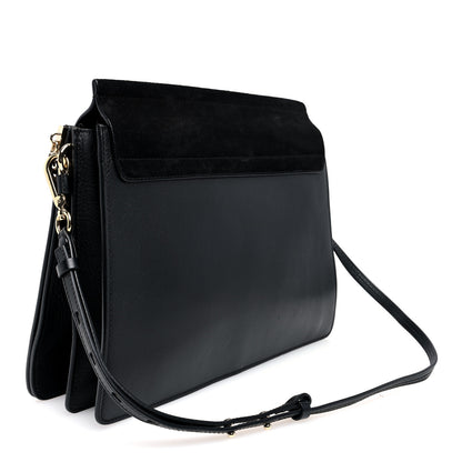 Chloe Suede Calfskin Medium Faye Shoulder Bag Black 3 of 9