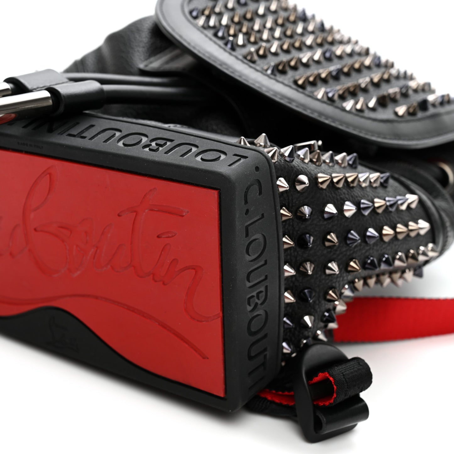 Calfskin Spiked Small Explorafunk Backpack Black