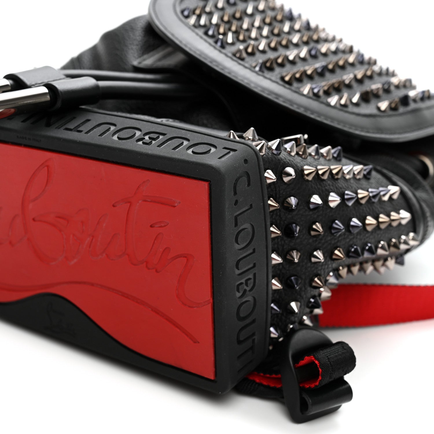 Christian Louboutin Calfskin Spiked Small Explorafunk Backpack Black 9 of 10