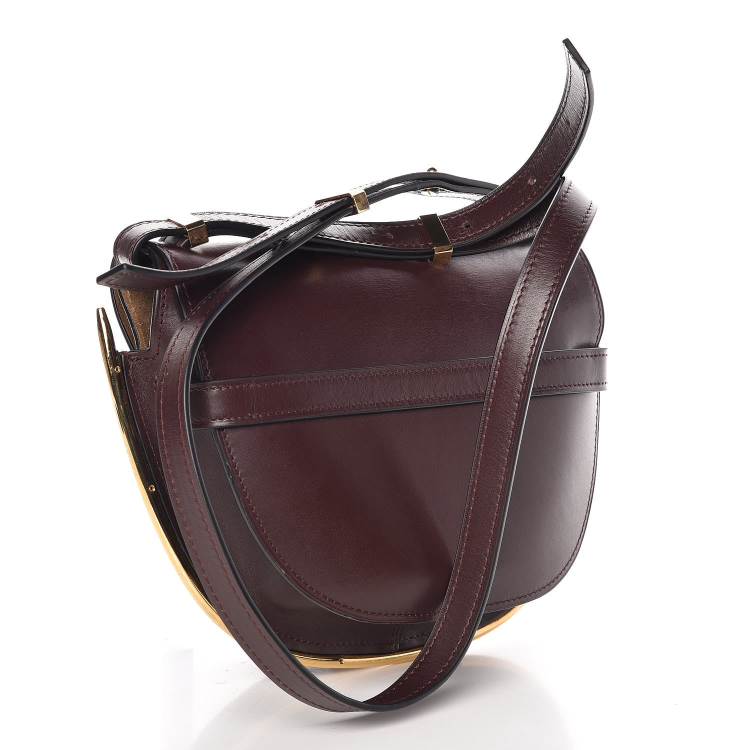 Loewe Calfskin Small Metal Gate Crossbody Bag Oxblood 3 of 9