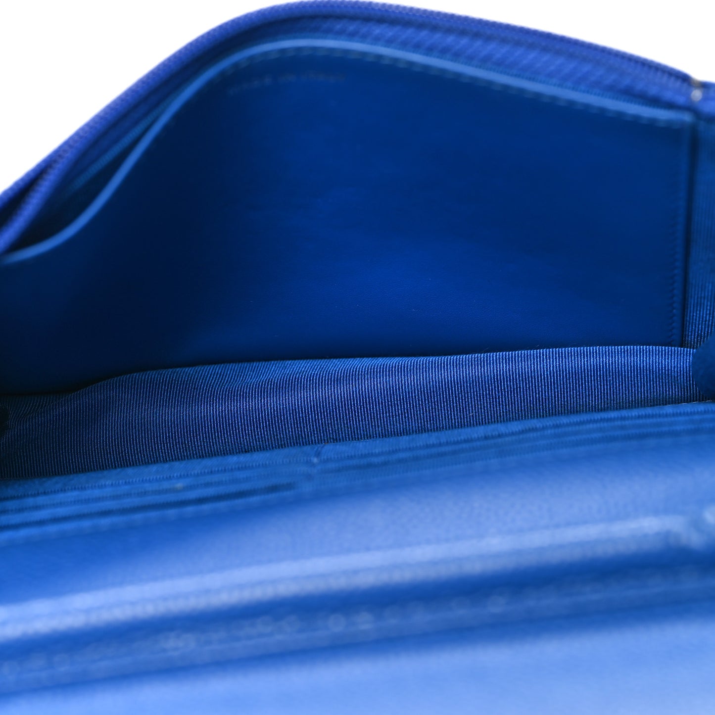 Caviar Quilted Wallet on Chain WOC Blue