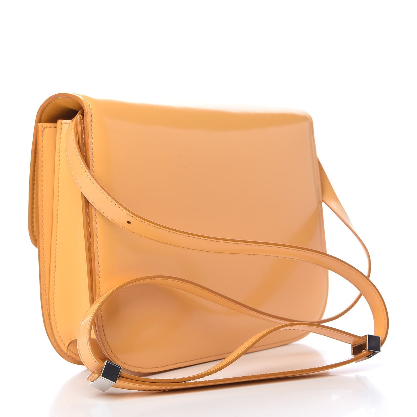 Spazzolato Calfskin Medium Classic Box Flap Bag Daffodil