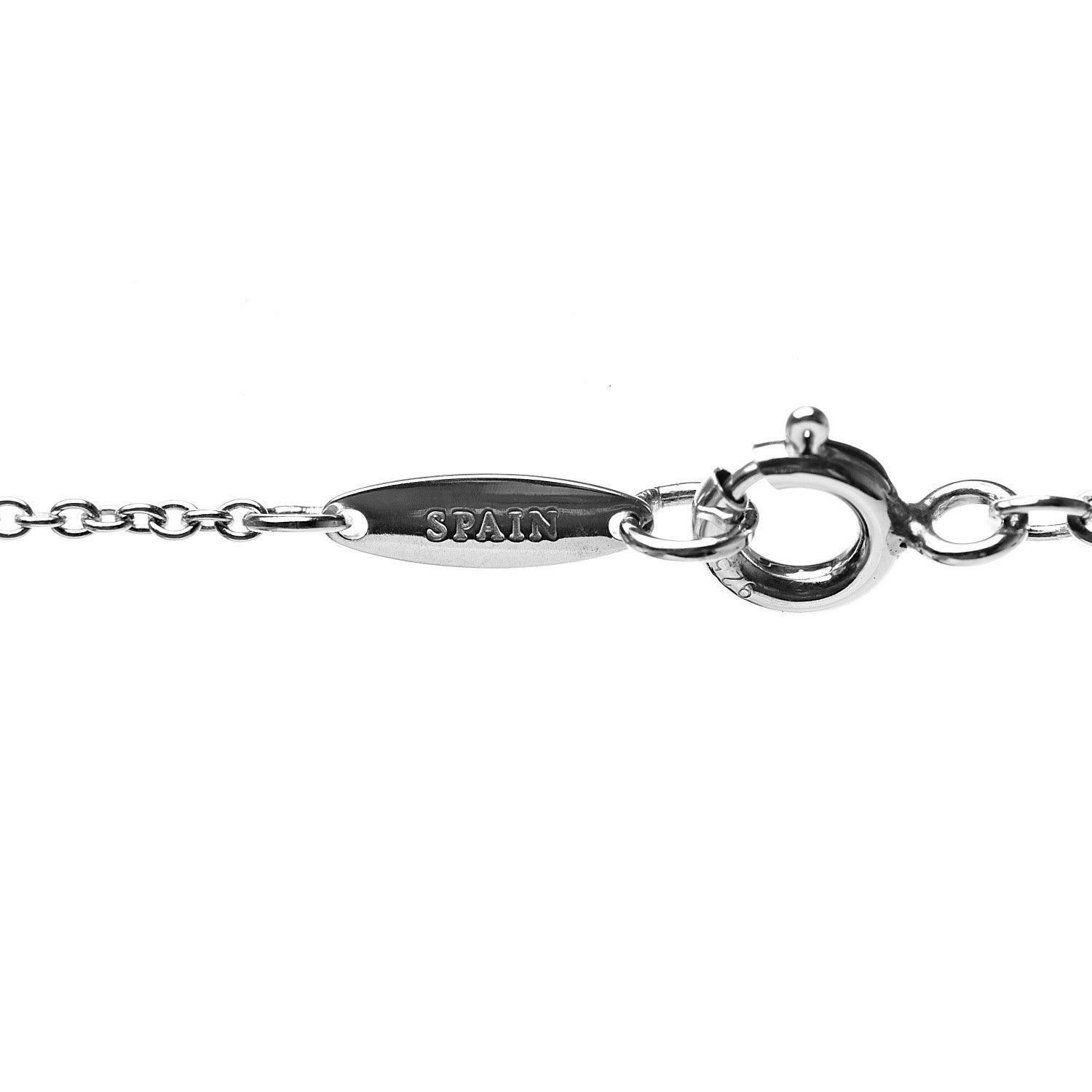 Tiffany Sterling Silver Diamond Elsa Peretti Diamonds By The Yard Open Heart Necklace 5 of 7