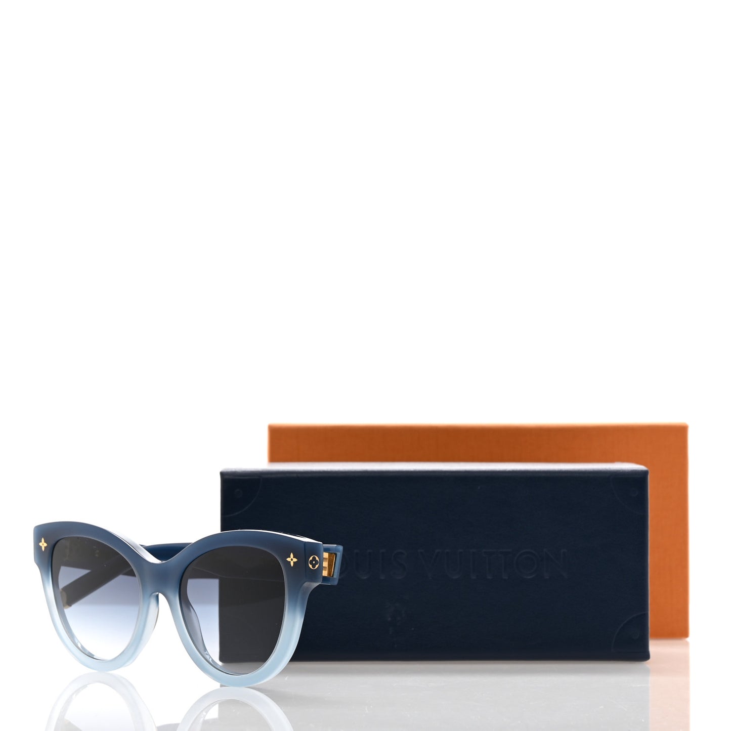 Acetate Gradient My Monogram Soft Cat Eye Sunglasses Z1947W Blue