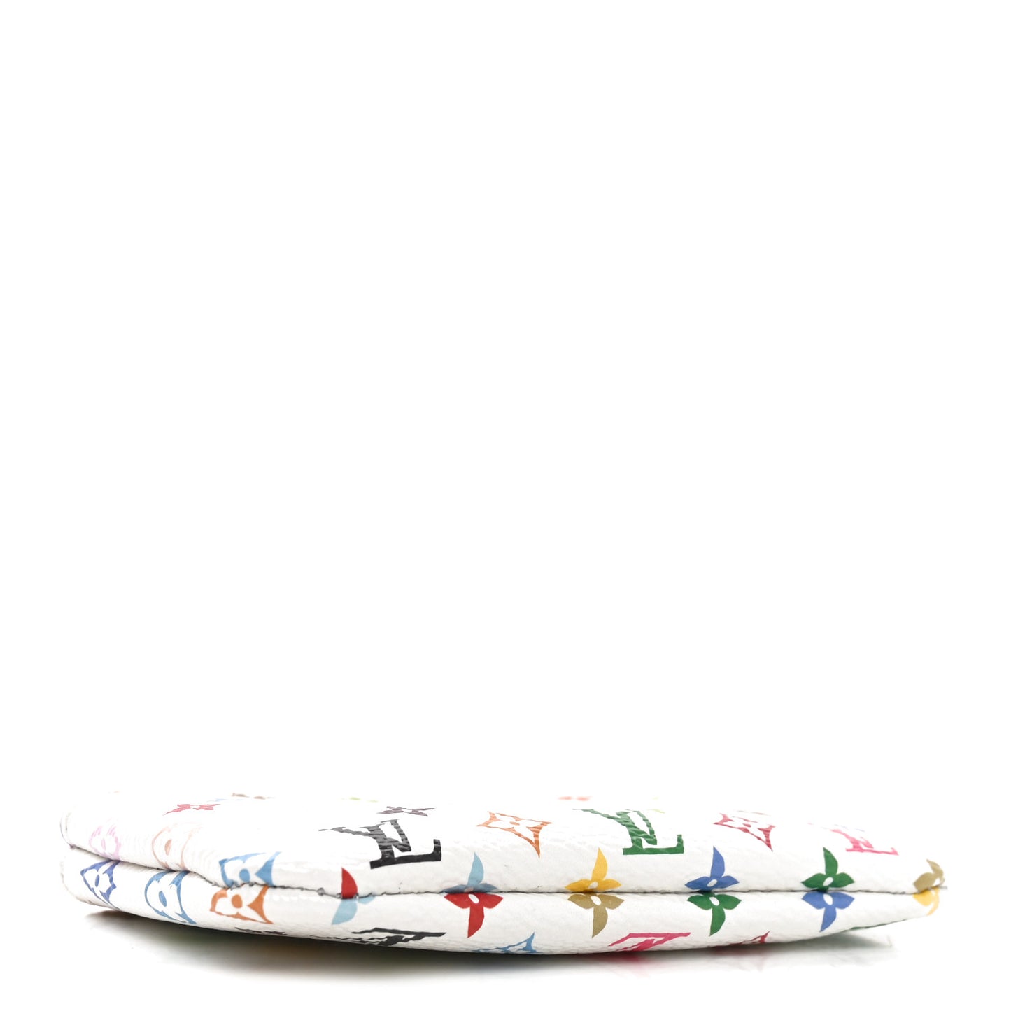 LV X TM Monogram Multicolor Key Pouch White