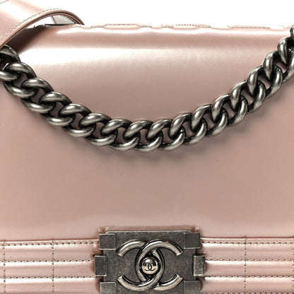 Chanel Iridescent Glazed Calfskin Medium Boy Flap Light Pink 8 of 10