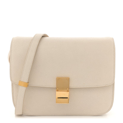 Celine Goatskin Medium Classic Box Flap Bag White 1 of 15