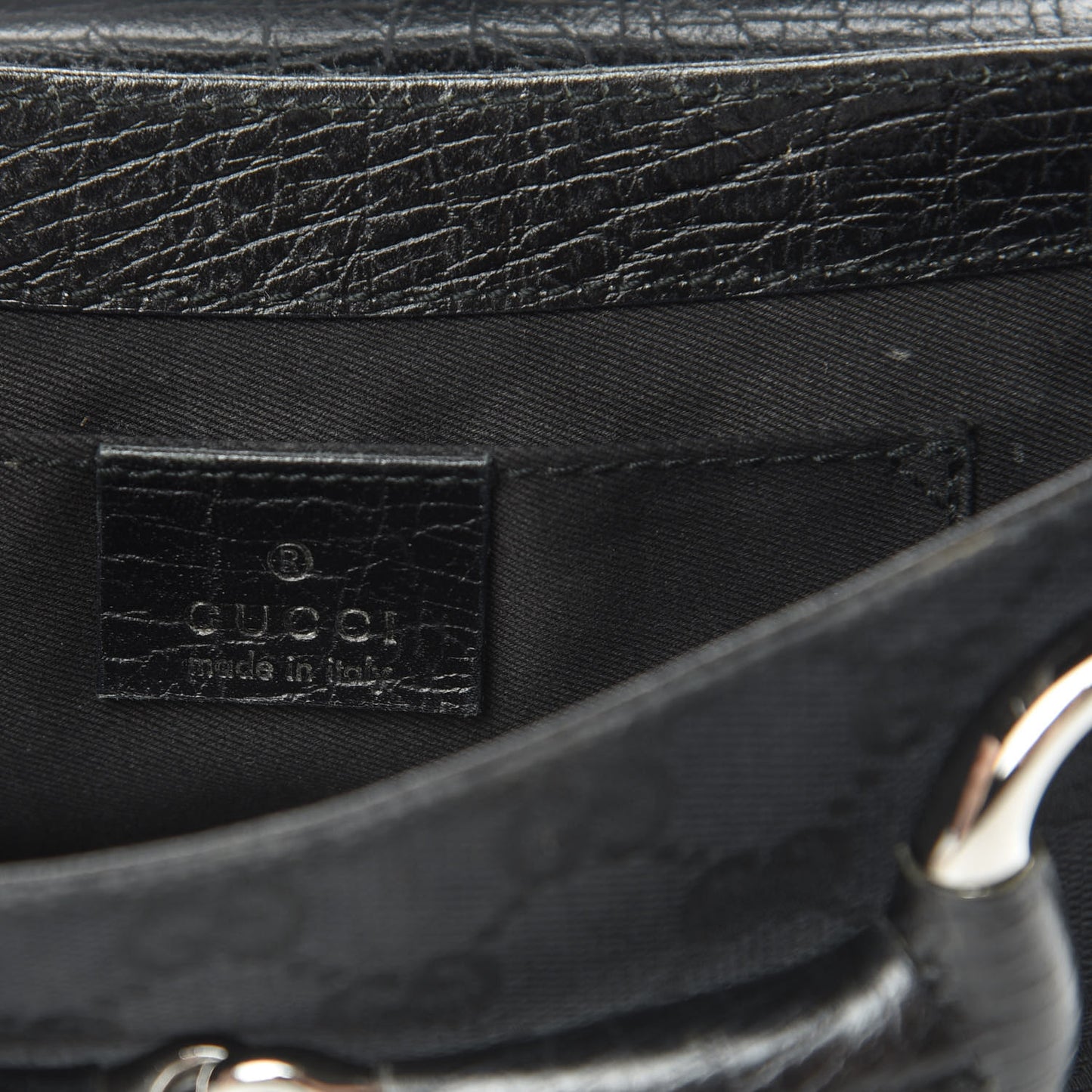 Monogram Horsebit Chain Clutch Black