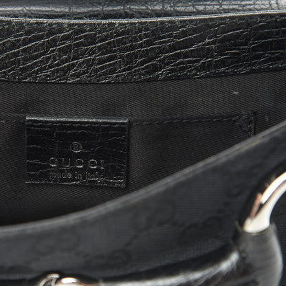 Gucci Monogram Horsebit Chain Clutch Black 6 of 12