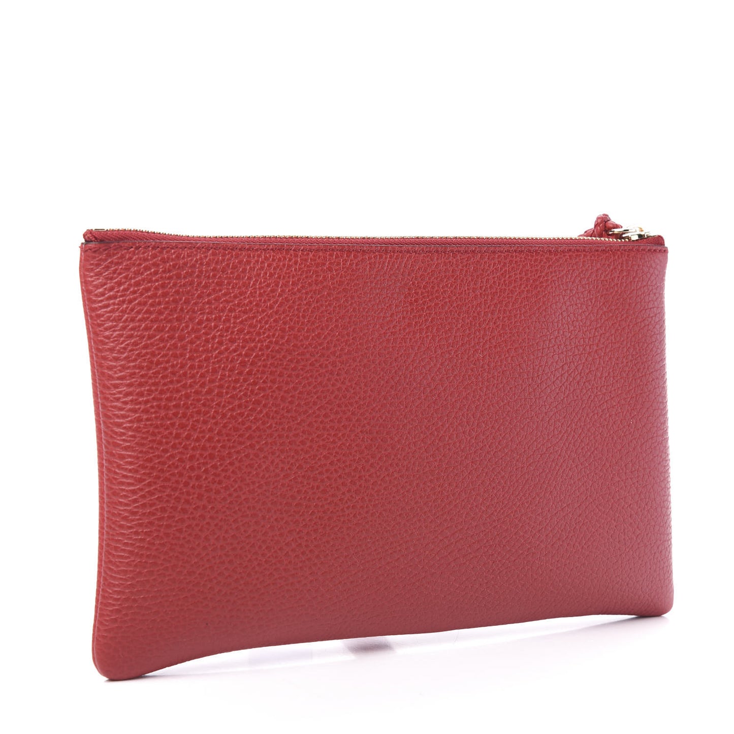 Calfskin Bamboo Clutch Red