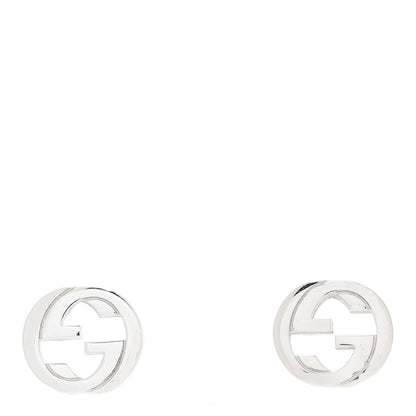 Gucci Sterling Silver Interlocking GG Stud Earrings 1 of 4