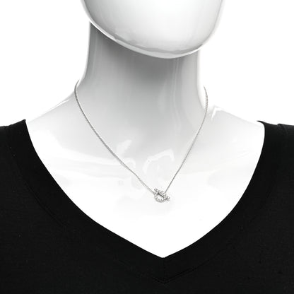 Hermes 18K White Gold Diamond Finesse Pendant Necklace 2 of 5