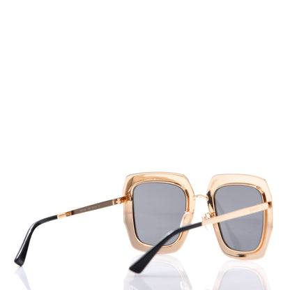 Gucci Metal Acetate Crystal Oversize GG0115S Sunglasses Rose Gold 4 of 8