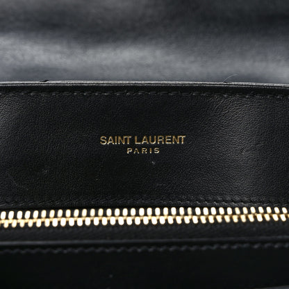 Saint Laurent Calfskin Y Quilted Monogram Small Loulou Chain Satchel Black 7 of 11