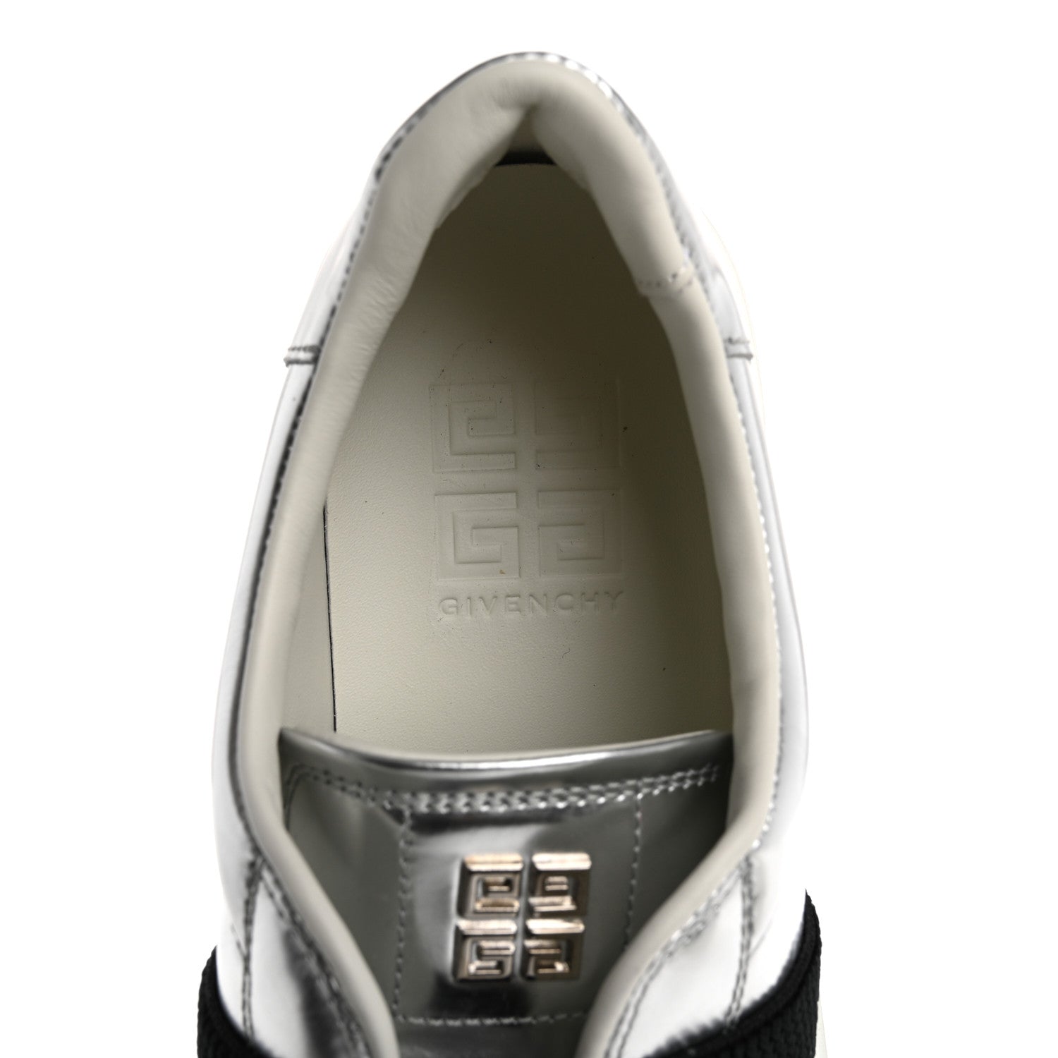 Givenchy Calfskin Band Logo Womens City Sneakers 41 Silvery 7 of 9
