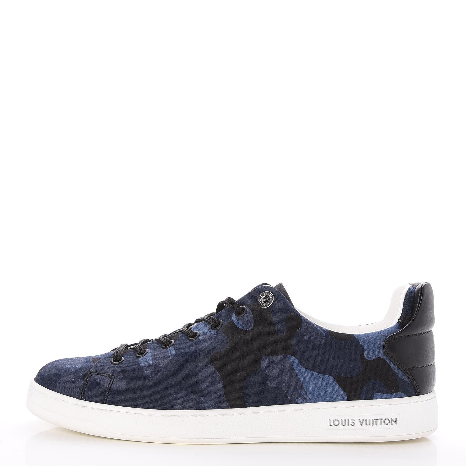 Louis Vuitton Mens Camouflage Front Row Low Top Sneakers 8.5 Blue 1 of 10