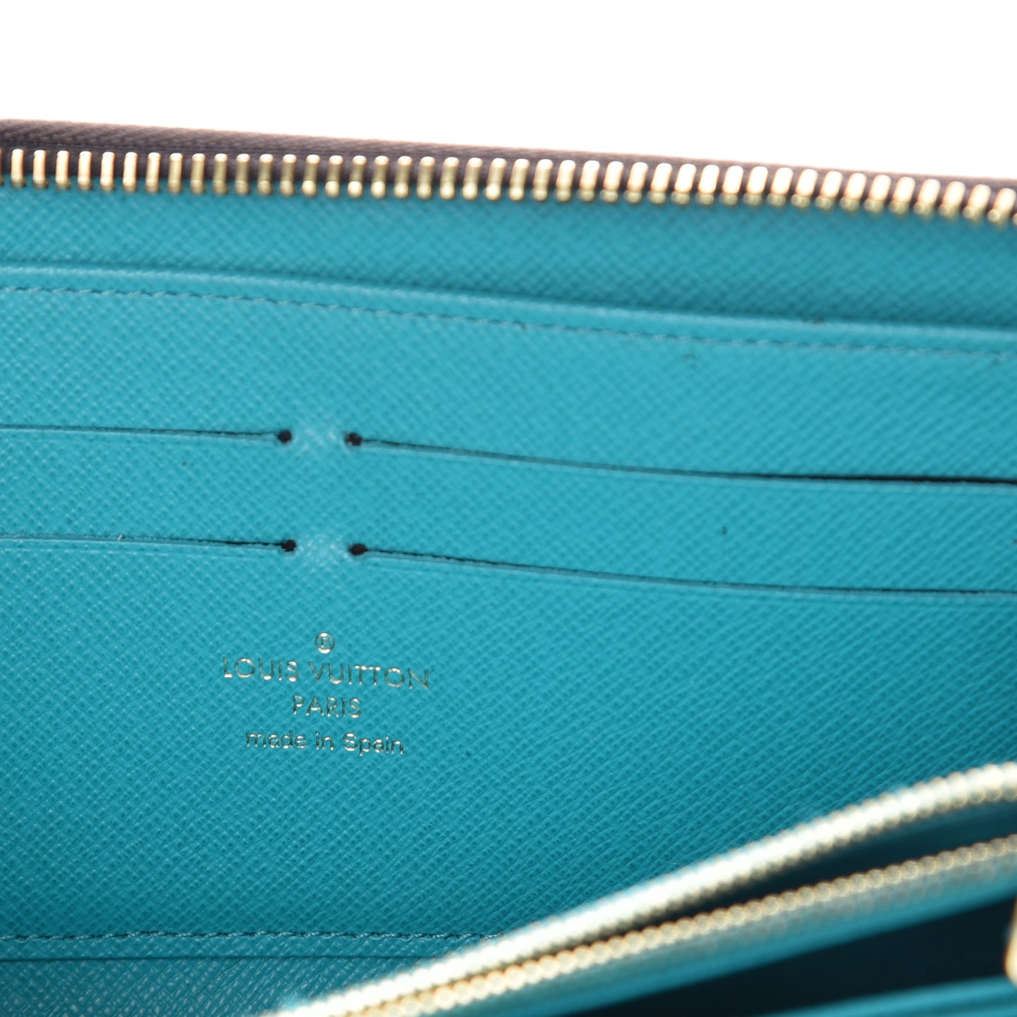 Monogram V Zippy Wallet Turquoise