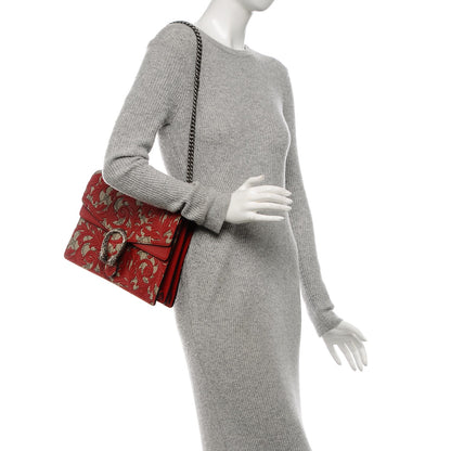 Gucci GG Supreme Monogram Arabesque Medium Dionysus Shoulder Bag Hibiscus Red 2 of 6
