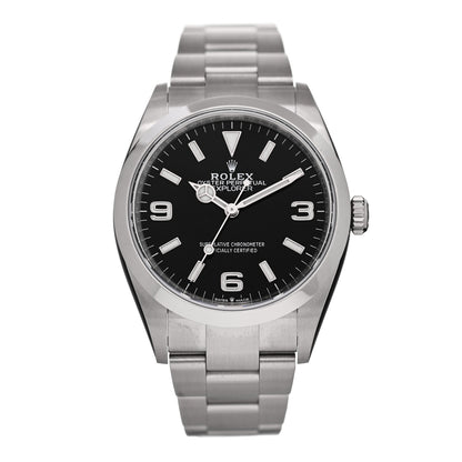 Rolex Stainless Steel 36mm Oyster Perpetual Explorer Watch Black 124270 1 of 5