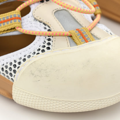 Gucci Mesh Fabric Tinsel Sport Sandals 37 White Silver 13 of 15
