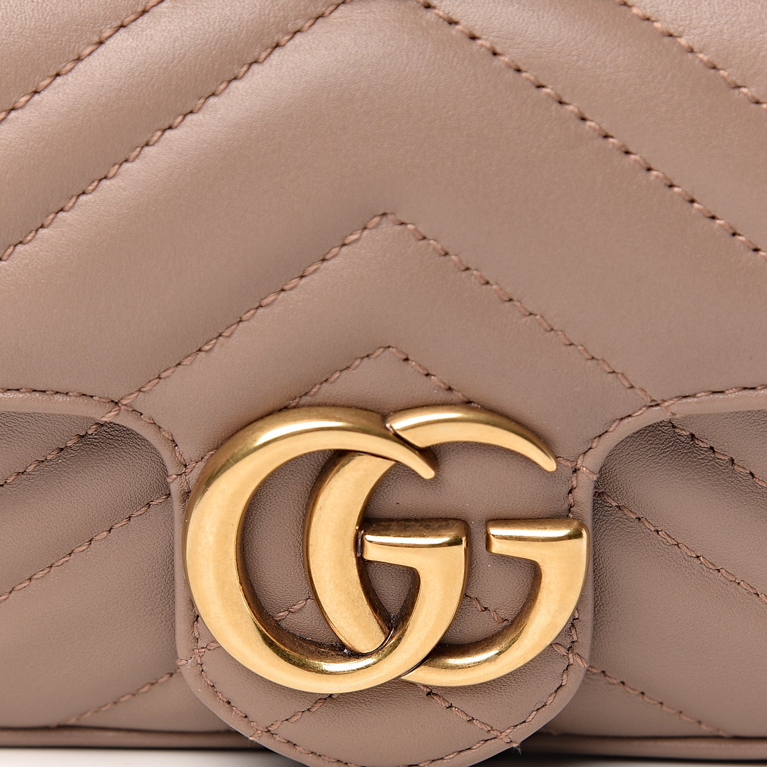 Gucci Calfskin Matelasse Super Mini GG Marmont Shoulder Bag Porcelain Rose 10 of 11