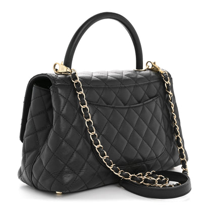 Chanel Caviar Quilted Small Coco Handle Flap Black 3 of 15