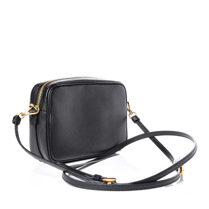 Prada Saffiano Lux Small Camera Crossbody Bag Black 2 of 10