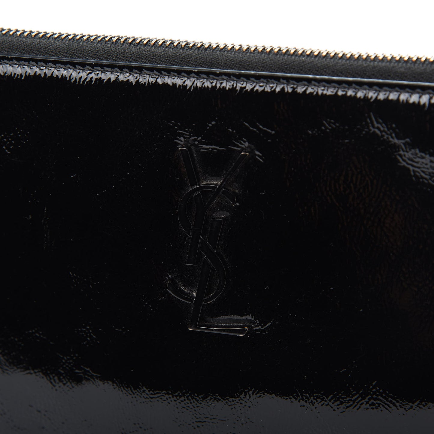 Texturized Patent Monogram iPad Case Black