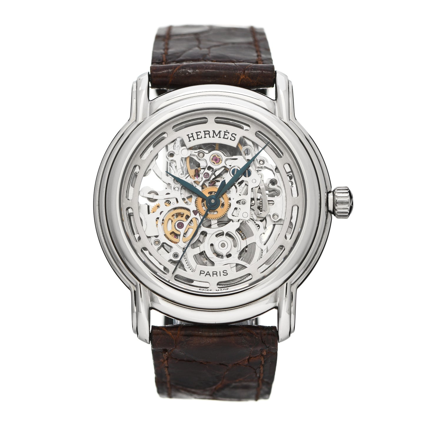 Stainless Steel Alligator 36mm Sesame TTFM Skeleton Automatic Watch Havane