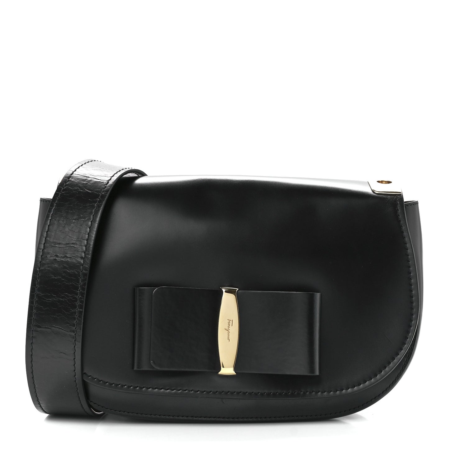 Smooth Calfskin Anna Shoulder Bag Black