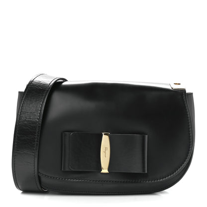 Salvatore Ferragamo Smooth Calfskin Anna Shoulder Bag Black 1 of 11