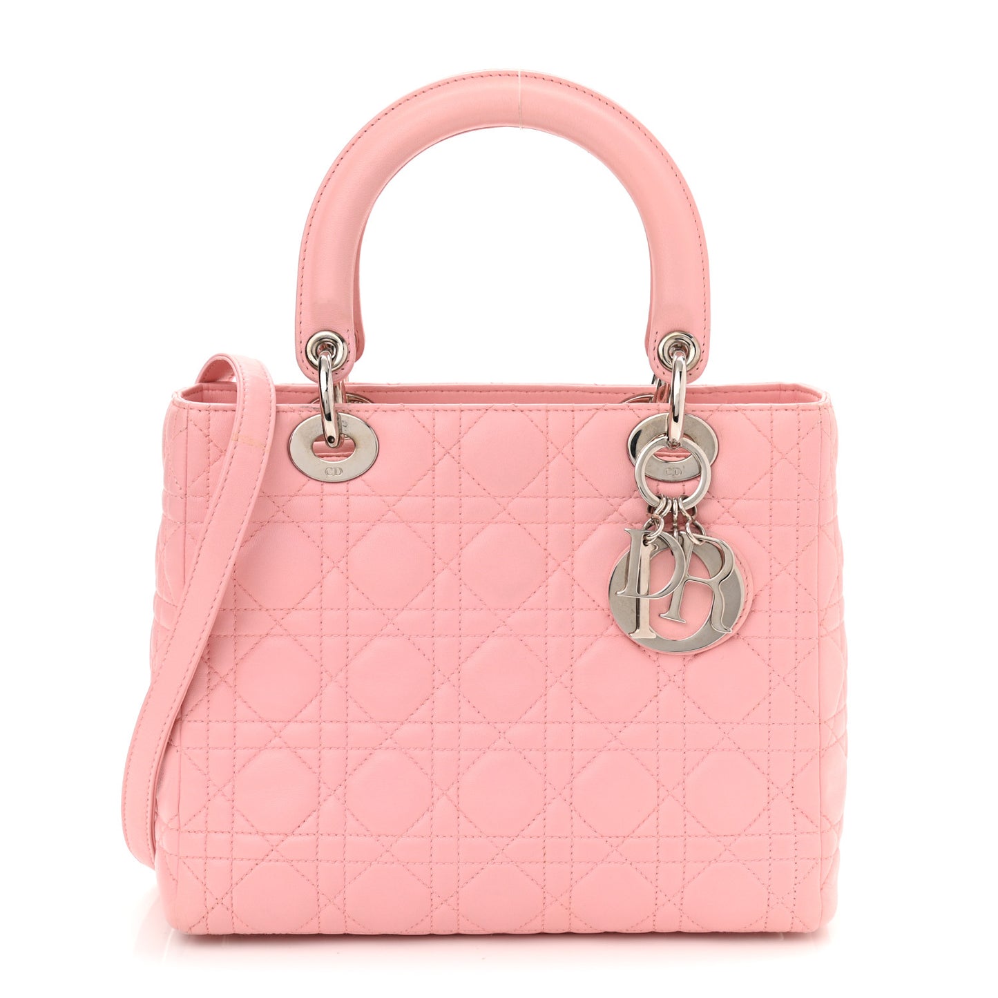Lambskin Cannage Medium Lady Dior Light Pink