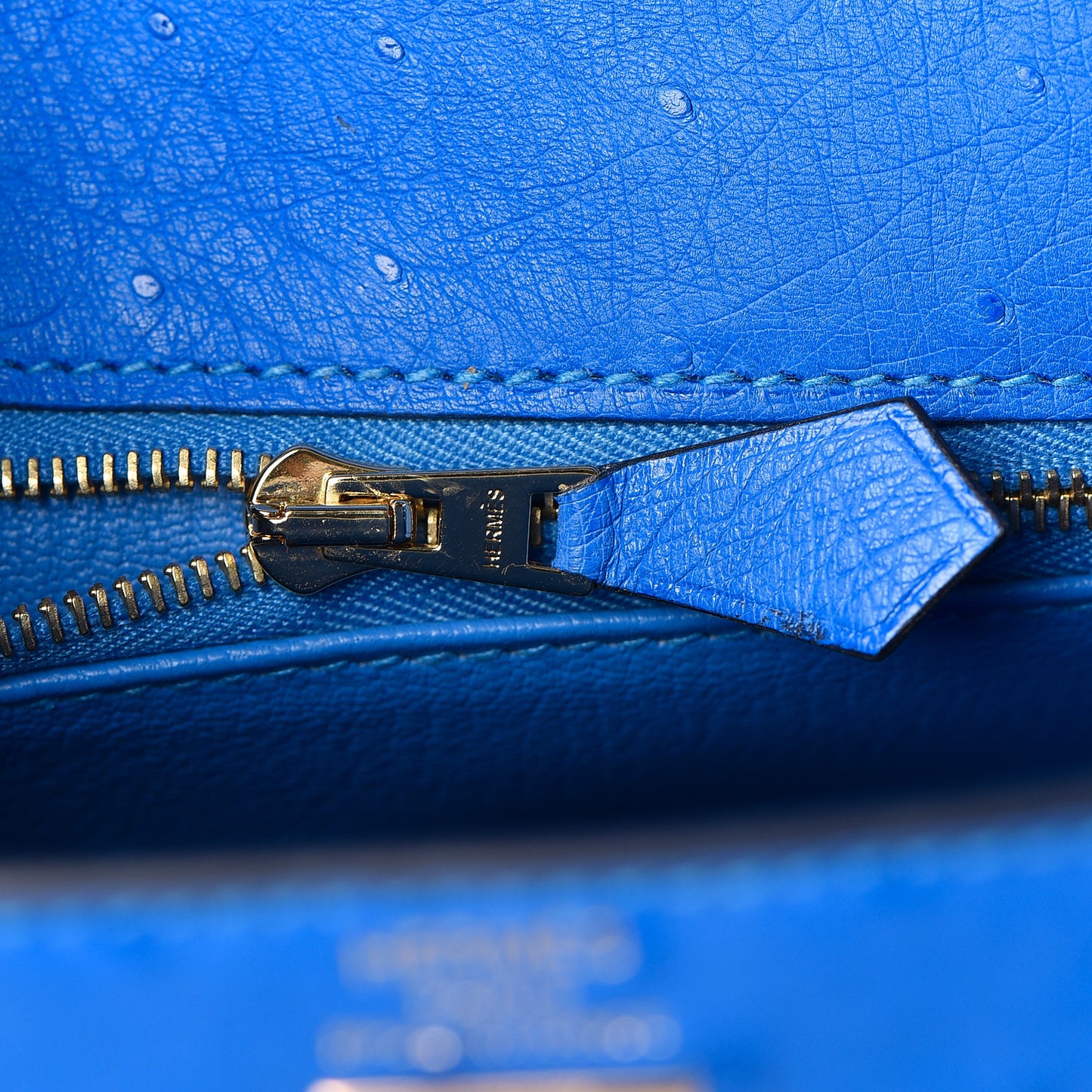 Ostrich Kelly Sellier 25 Bleuet