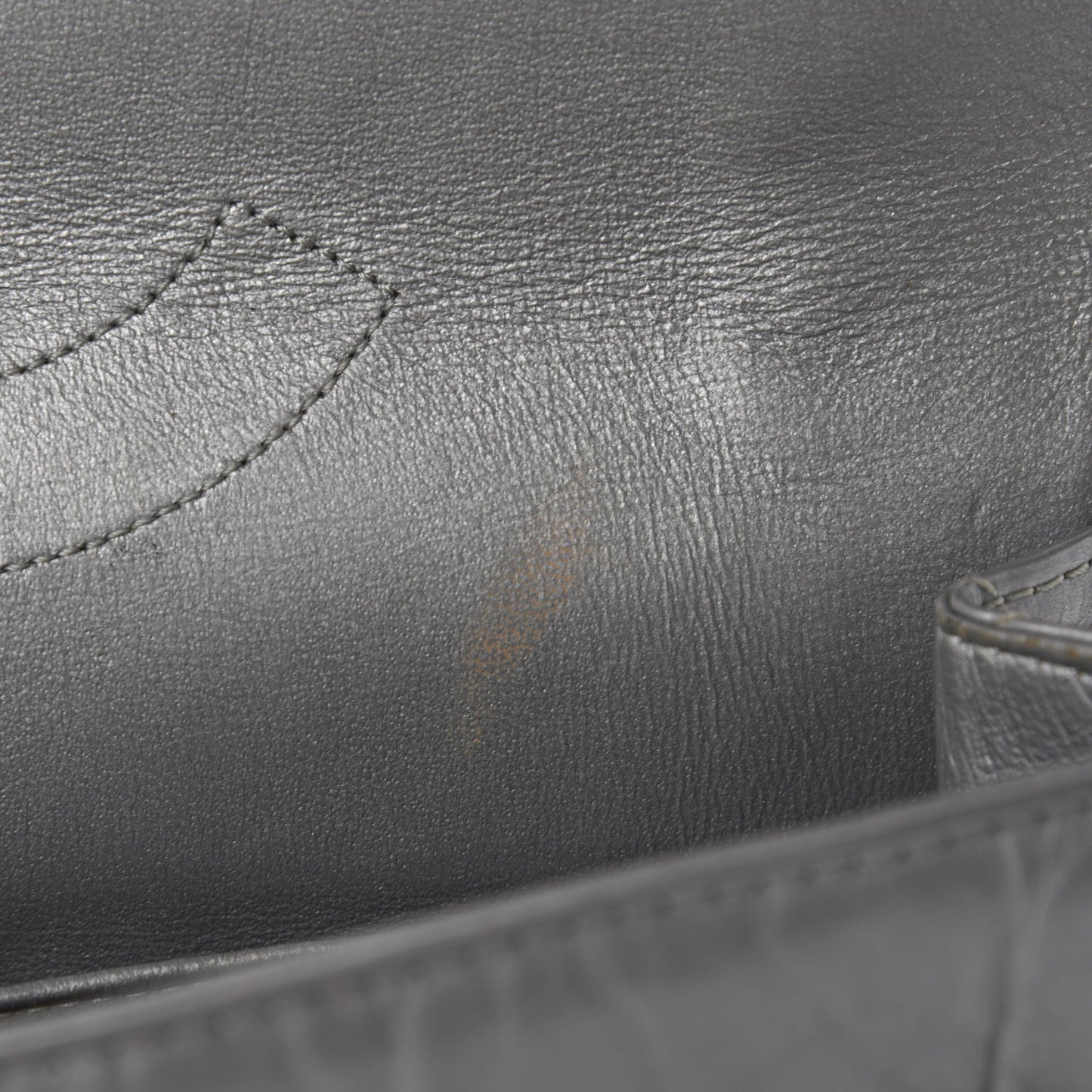 Metallic Aged Calfskin Quilted 2.55 Reissue 227 Flap Argent Fonce