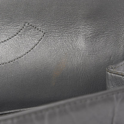 Chanel Metallic Aged Calfskin Quilted 2.55 Reissue 227 Flap Argent Fonce 13 of 23