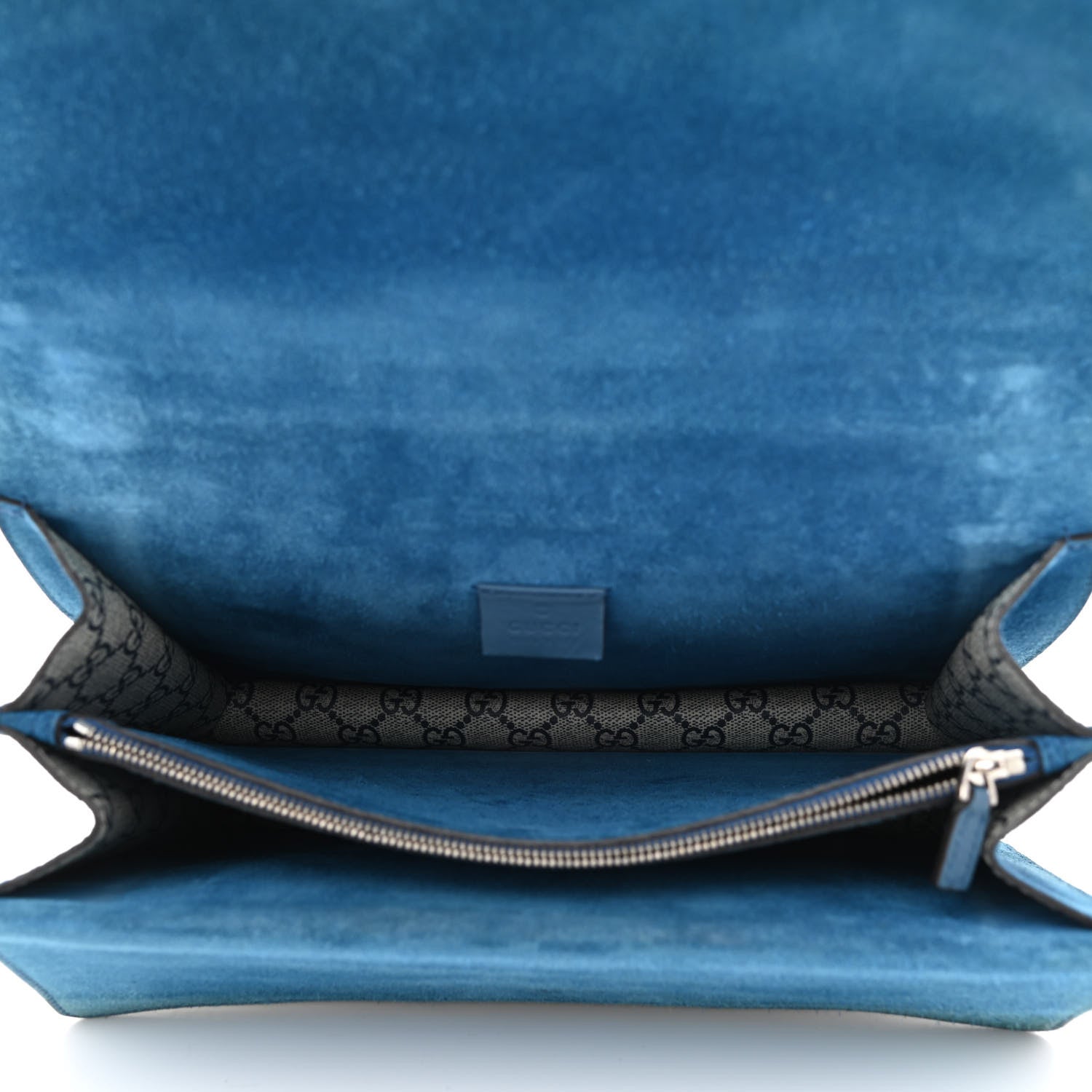 Gucci GG Supreme Monogram Blooms Medium Dionysus Shoulder Bag Beige Navy Vintage Blue 5 of 10